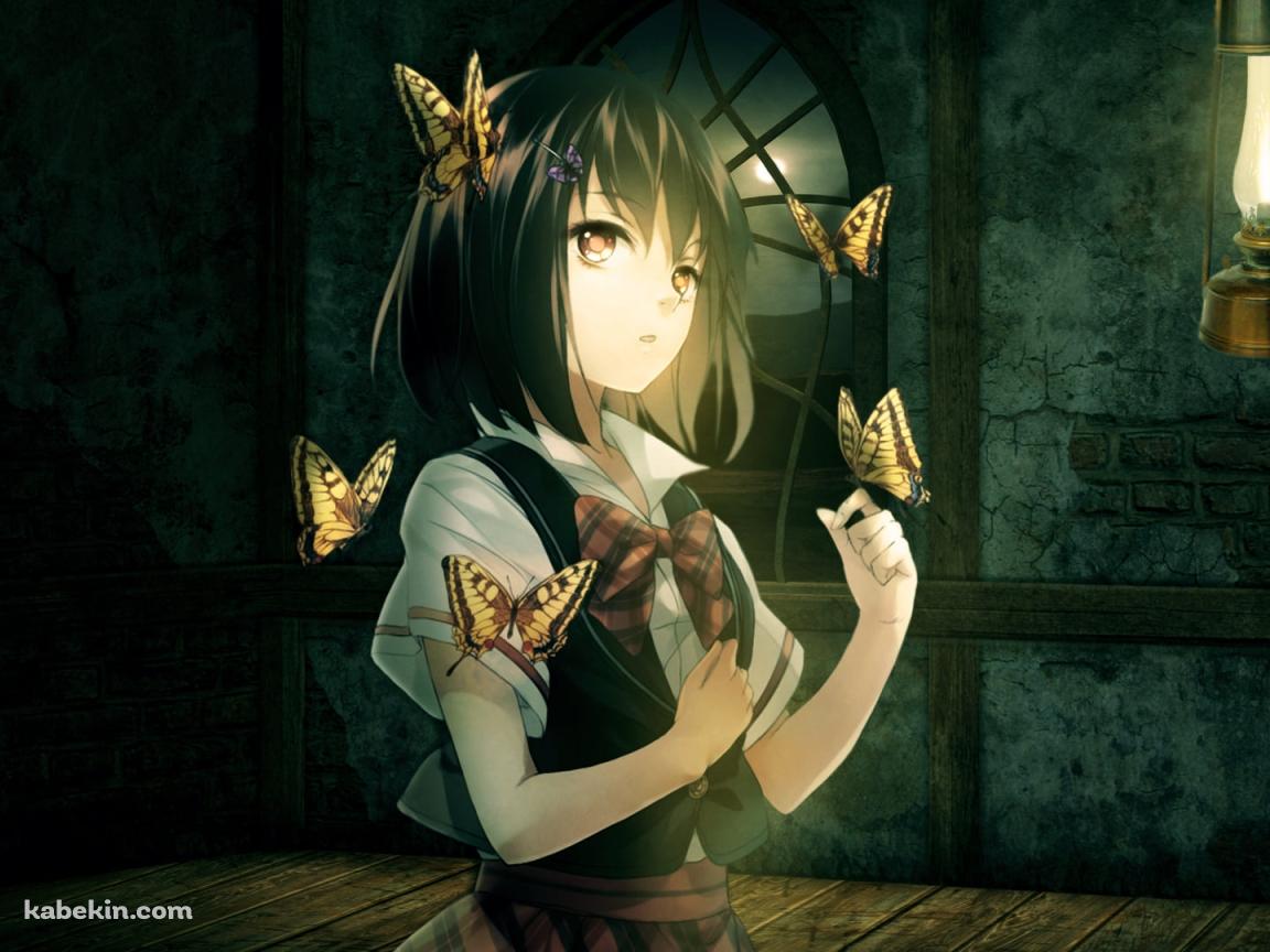 沢山のアゲハ蝶と天倉 澪 / 零 / FATAL FRAMEの壁紙(1152px x 864px) 高画質 PC・デスクトップ用