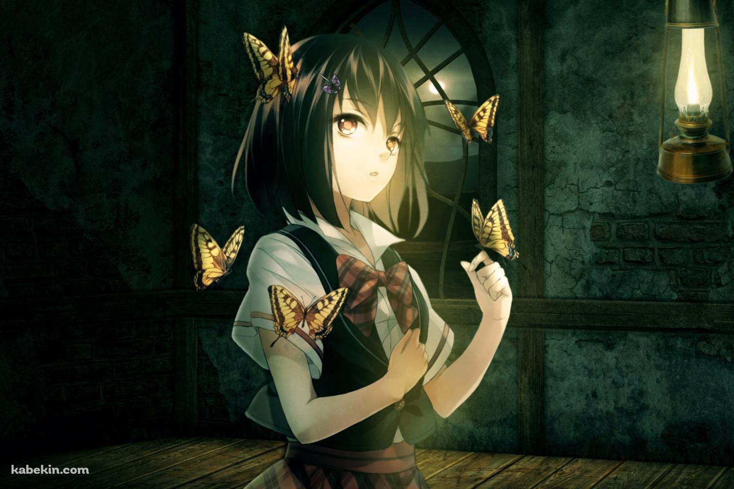 沢山のアゲハ蝶と天倉 澪 / 零 / FATAL FRAMEの壁紙(1440px x 960px) 高画質 PC・デスクトップ用