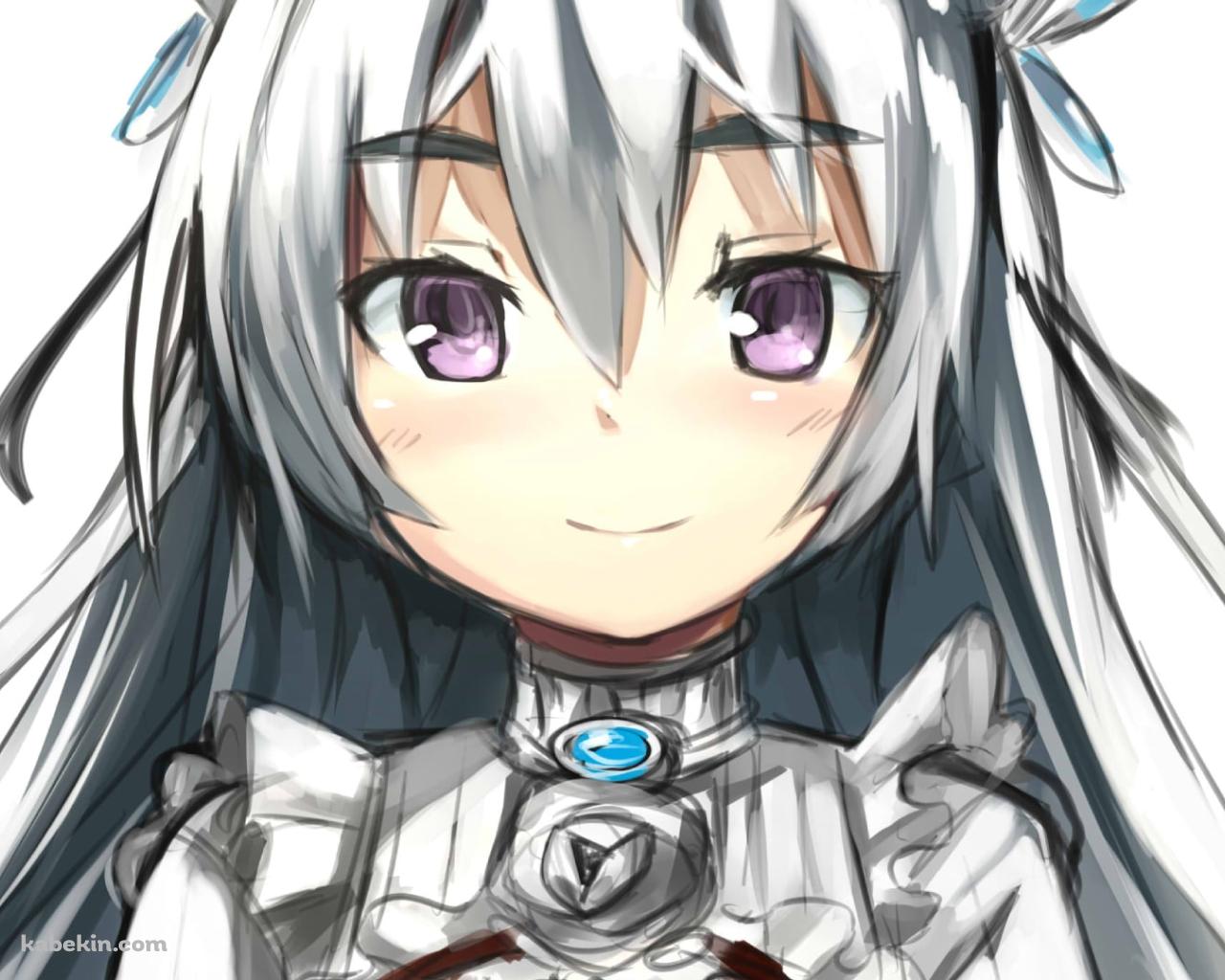 真っ直ぐこちらを見つめるチャイカ・トラバント / ラフスケッチ / 棺姫のチャイカの壁紙(1280px x 1024px) 高画質 PC・デスクトップ用