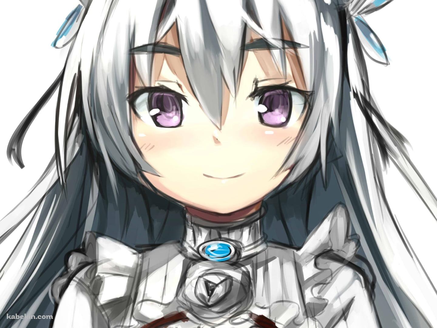 真っ直ぐこちらを見つめるチャイカ・トラバント / ラフスケッチ / 棺姫のチャイカの壁紙(1440px x 1080px) 高画質 PC・デスクトップ用