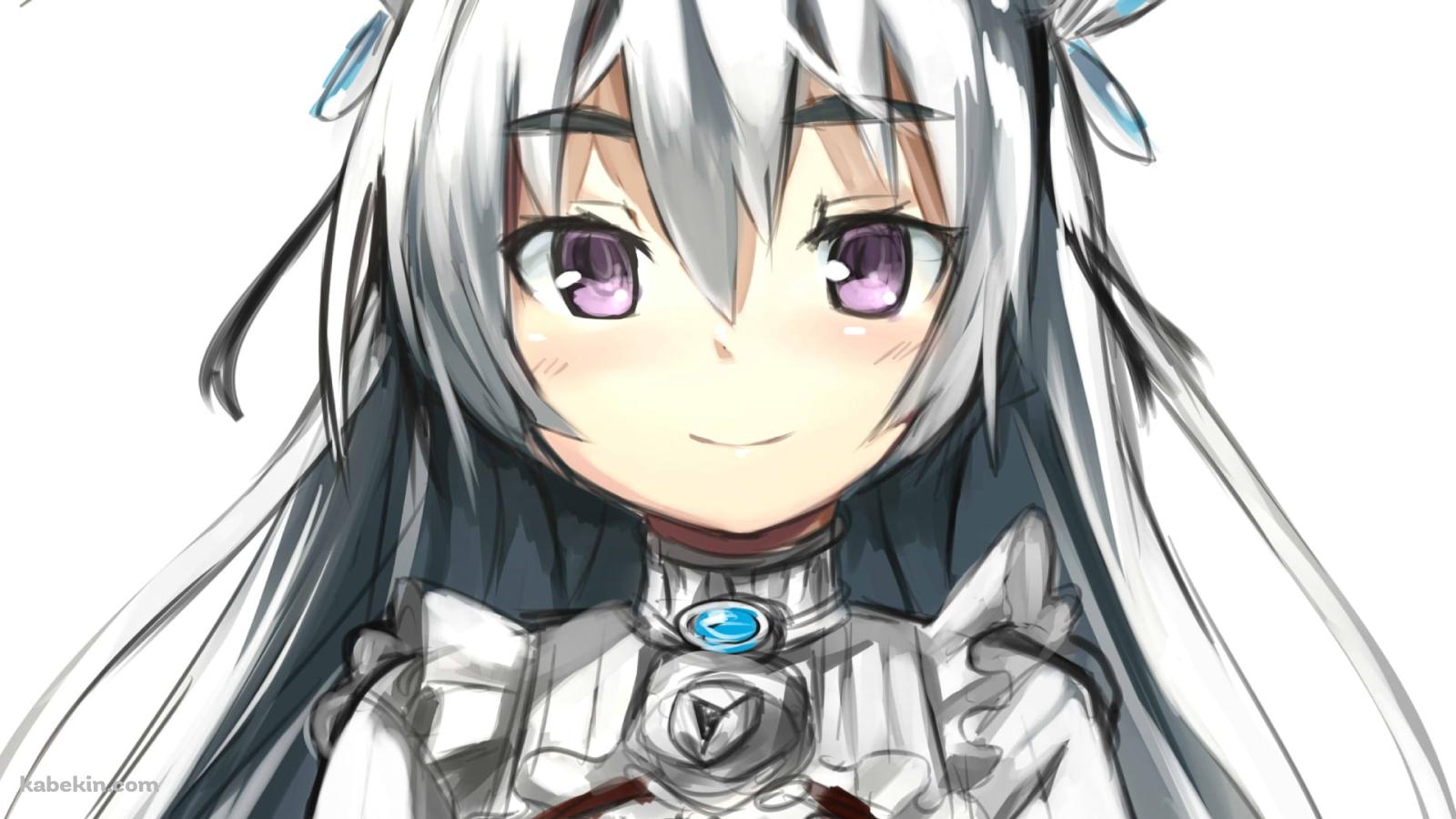 真っ直ぐこちらを見つめるチャイカ・トラバント / ラフスケッチ / 棺姫のチャイカの壁紙(1600px x 900px) 高画質 PC・デスクトップ用