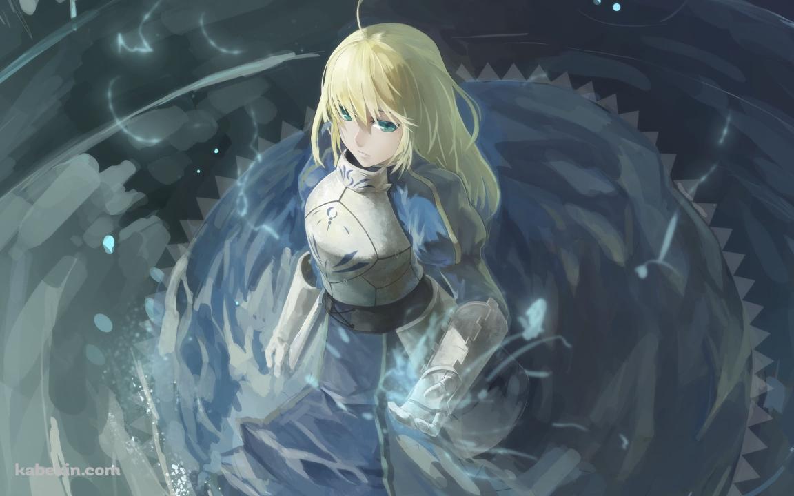 斜め上を眺めるセイバー / アルトリア・ペンドラゴン / Fateの壁紙(1152px x 720px) 高画質 PC・デスクトップ用
