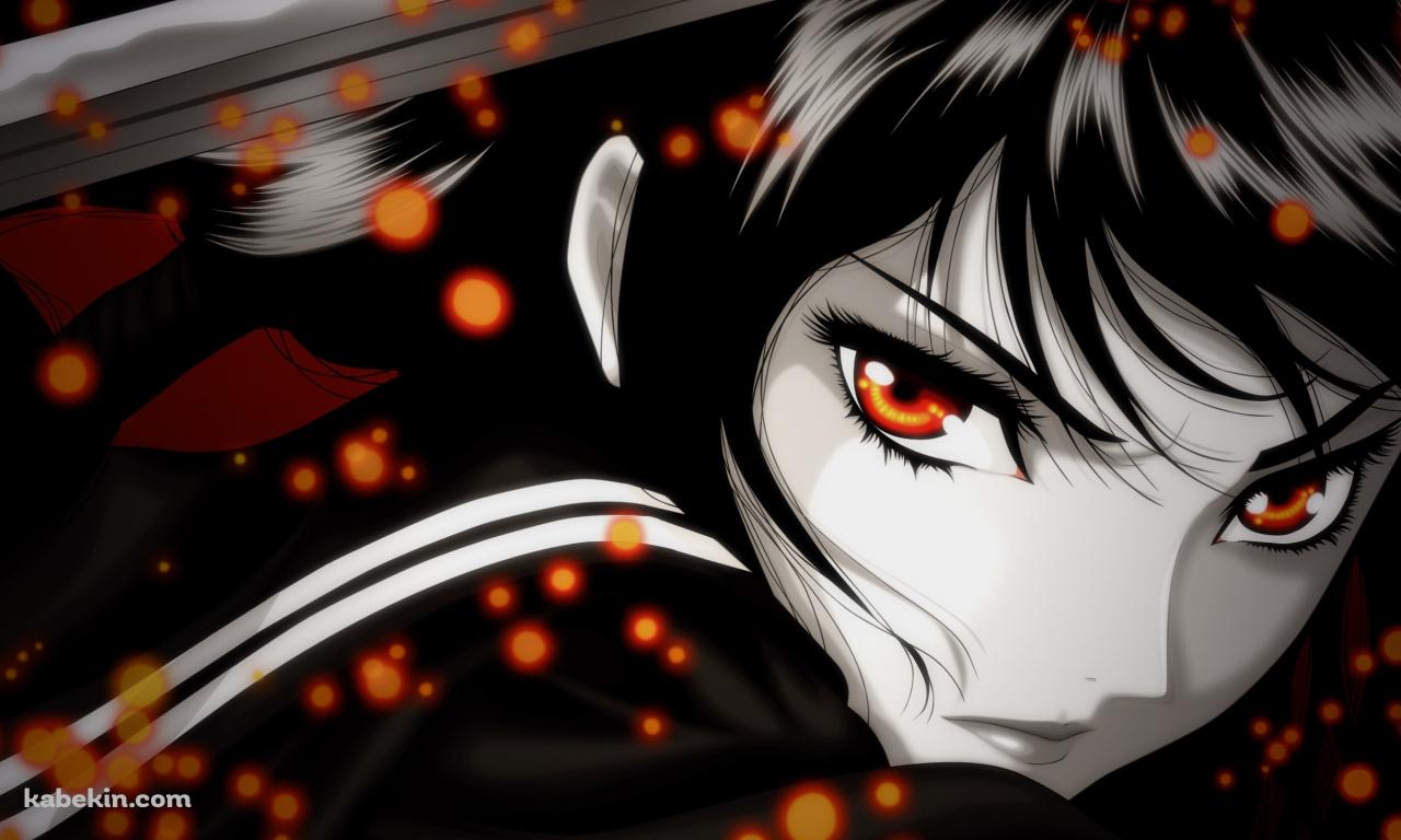 剣を振るうかっこいい更衣 小夜 / ブラッドシーの壁紙(1280px x 768px) 高画質 PC・デスクトップ用