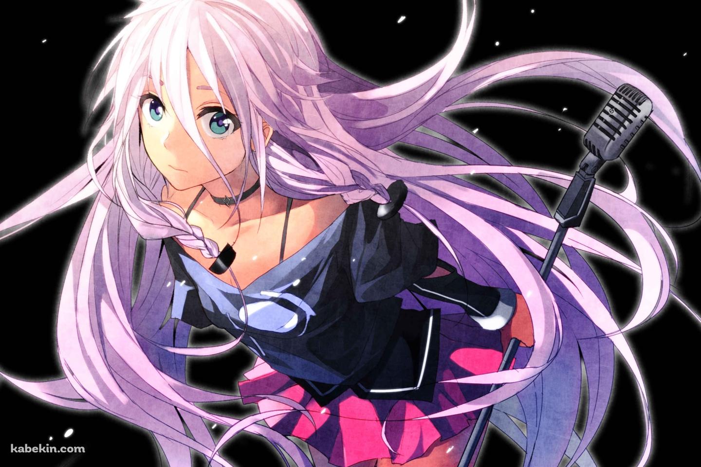 マイクスタンドを持ちこちらを見つめるイア / IA / ボーカロイドの壁紙(1440px x 960px) 高画質 PC・デスクトップ用