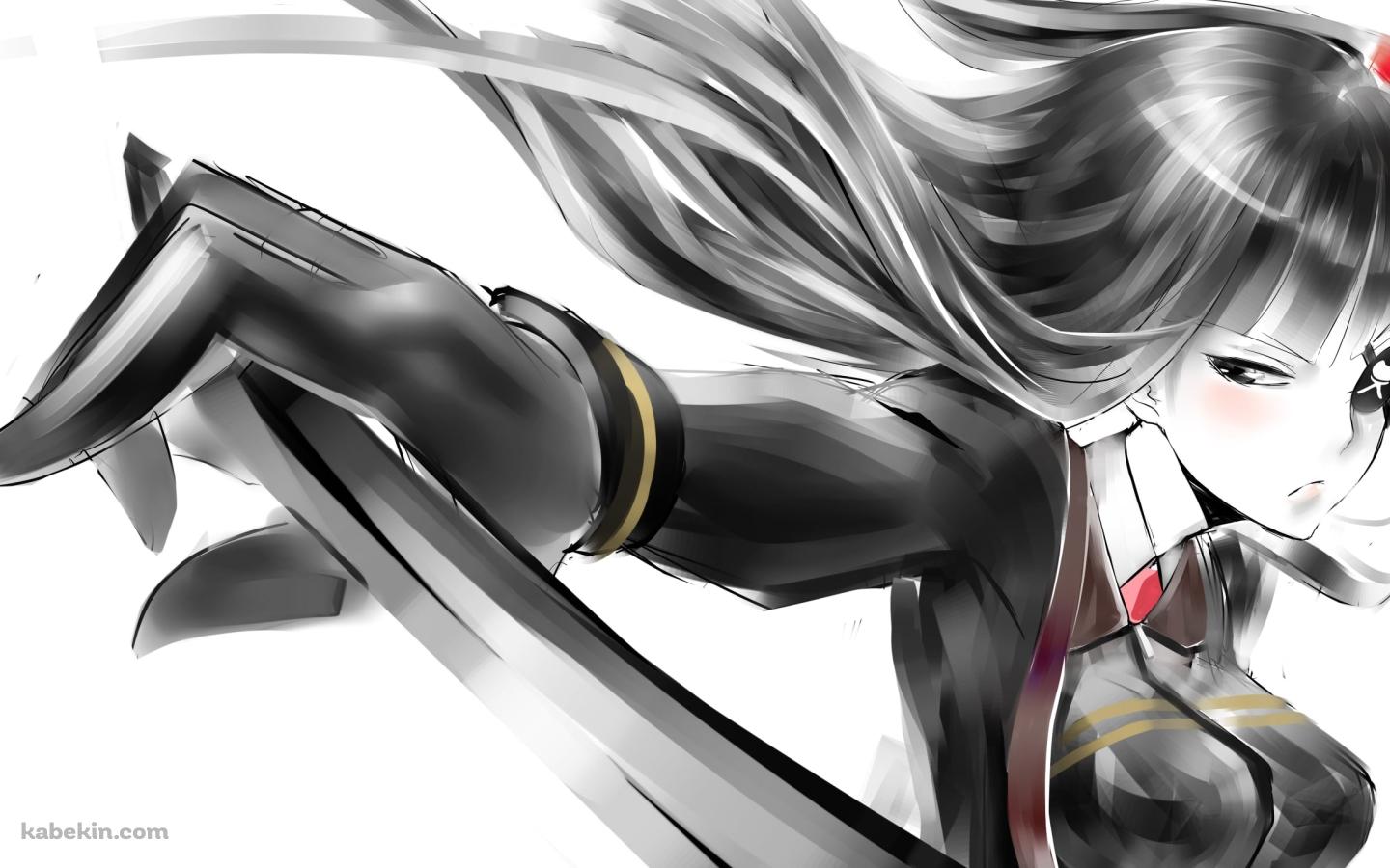 武器を構える鹿羽逸花 / プラーミャ様 / 世界征服~謀略のズヴィズダー~の壁紙(1440px x 900px) 高画質 PC・デスクトップ用