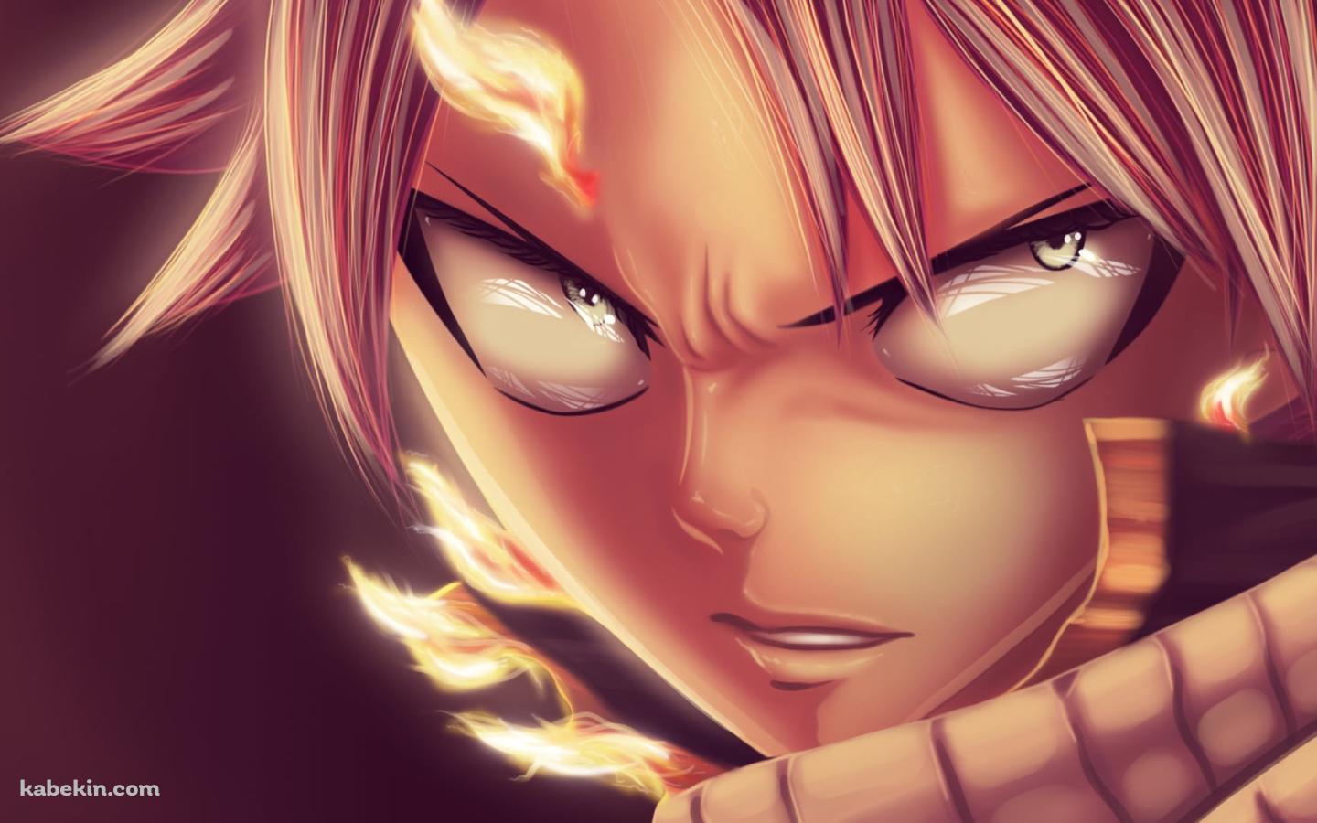 睨みをきかせるかっこいいナツ・ドラグニル / フェアリーテイルの壁紙(1440px x 900px) 高画質 PC・デスクトップ用