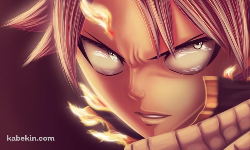 睨みをきかせるかっこいいナツ・ドラグニル / フェアリーテイルの壁紙(800px x 480px) 高画質 PC・デスクトップ用