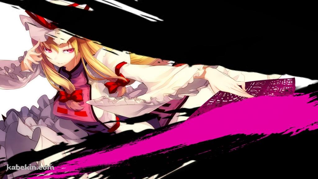 闇を切り裂く八雲紫 / 東方の壁紙(1024px x 576px) 高画質 PC・デスクトップ用