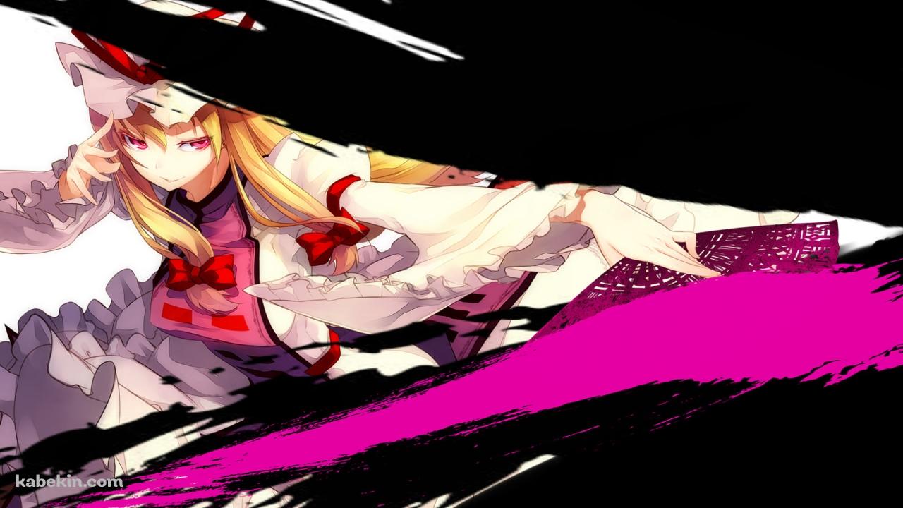 闇を切り裂く八雲紫 / 東方の壁紙(1280px x 720px) 高画質 PC・デスクトップ用