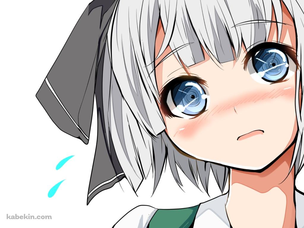 慌てる魂魄妖夢 / 東方の壁紙(1024px x 768px) 高画質 PC・デスクトップ用