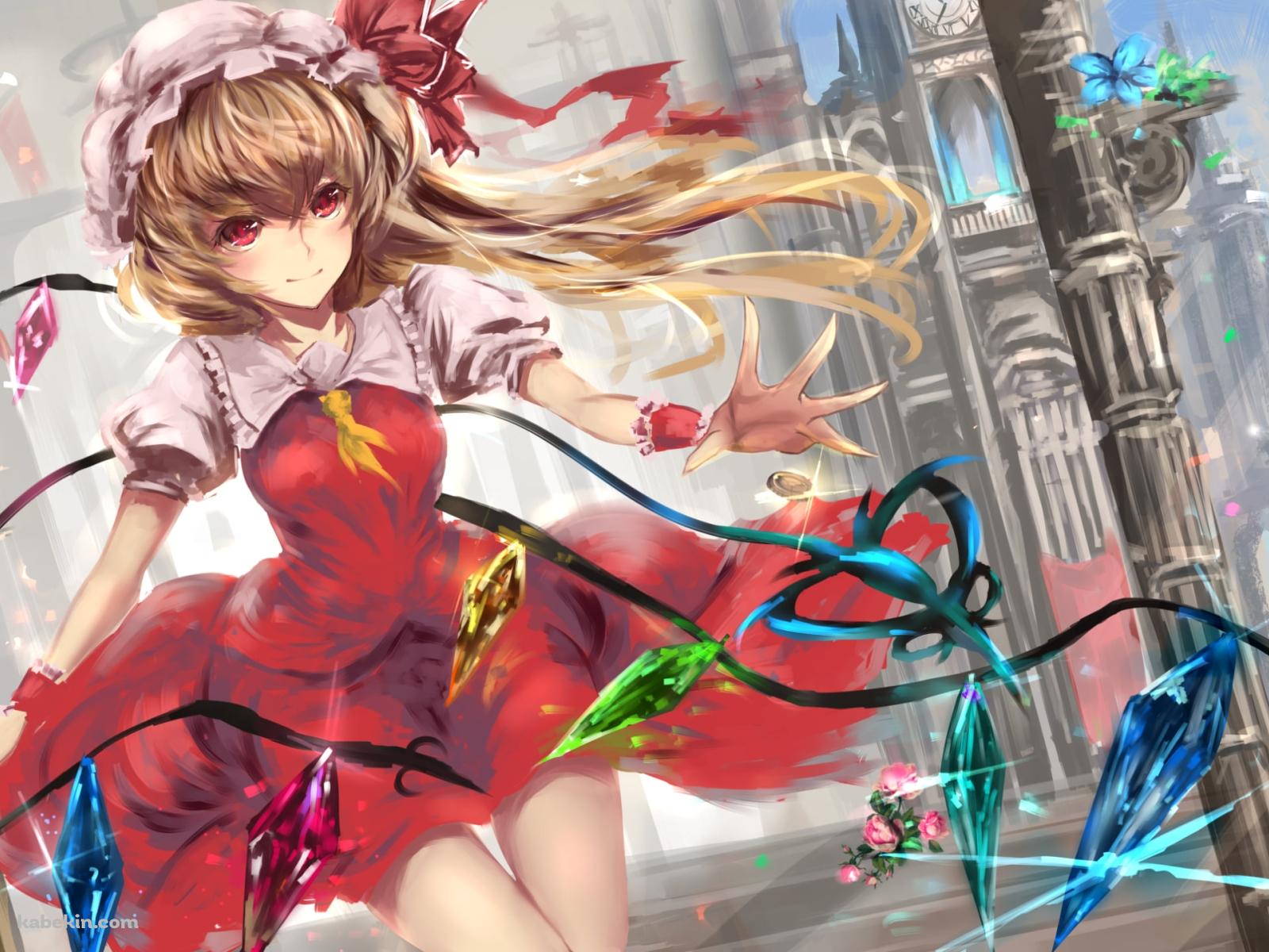 応戦するフランドール・スカーレット / カラフルな宝石 / 東方の壁紙(1600px x 1200px) 高画質 PC・デスクトップ用