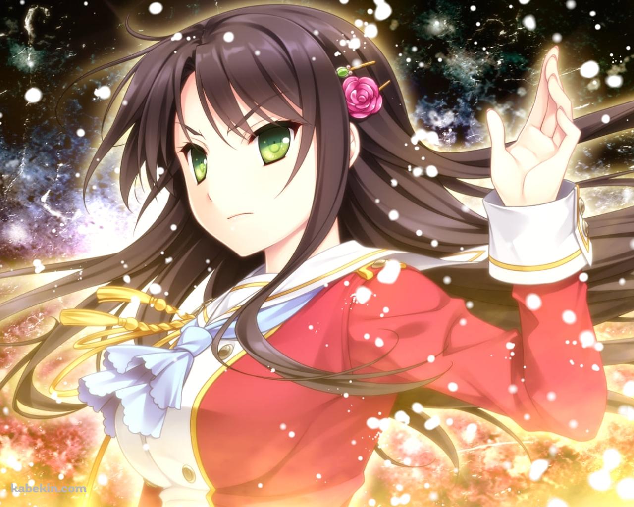 凛々しい表情で左手を掲げる音無 朔 / ハロー・レディ!の壁紙(1280px x 1024px) 高画質 PC・デスクトップ用