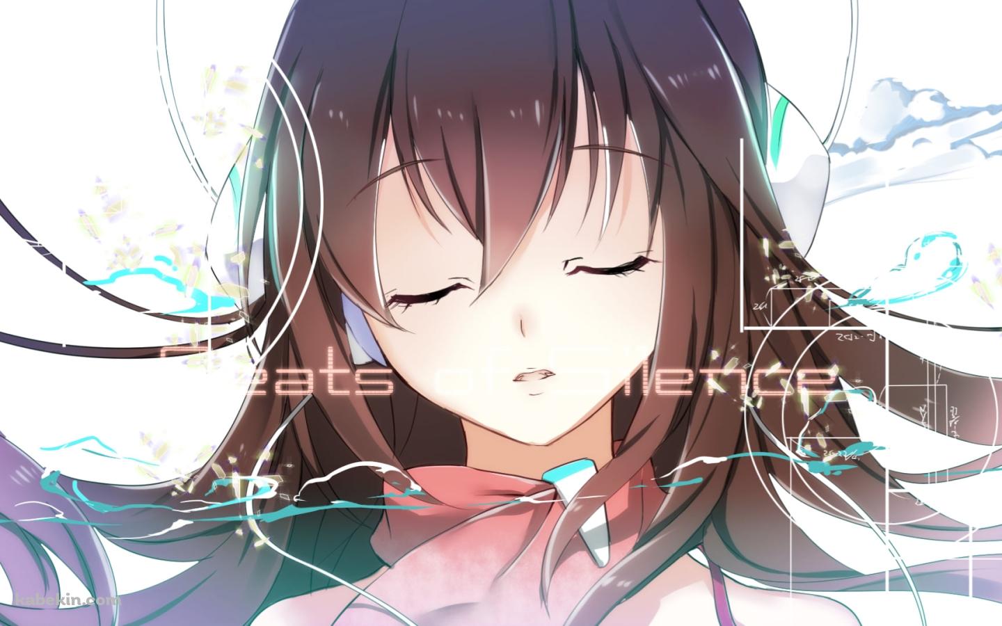 目をつぶるkokone(心響) / ボーカロイドの壁紙(1440px x 900px) 高画質 PC・デスクトップ用