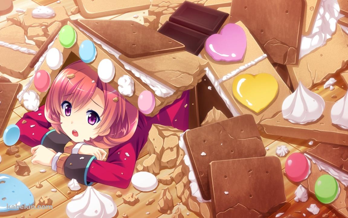 チョコレートに埋もれる山中くるみ / バカ燃えハートに愛をこめて!の壁紙(1152px x 720px) 高画質 PC・デスクトップ用