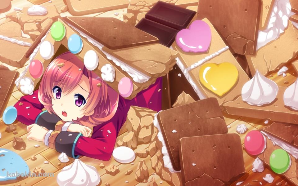 チョコレートに埋もれる山中くるみ / バカ燃えハートに愛をこめて!の壁紙(960px x 600px) 高画質 PC・デスクトップ用