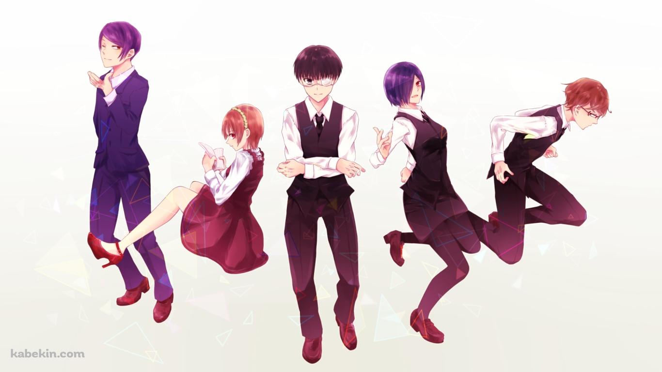 正装をした金木研と霧嶋董香 / 東京喰種の壁紙(1366px x 768px) 高画質 PC・デスクトップ用