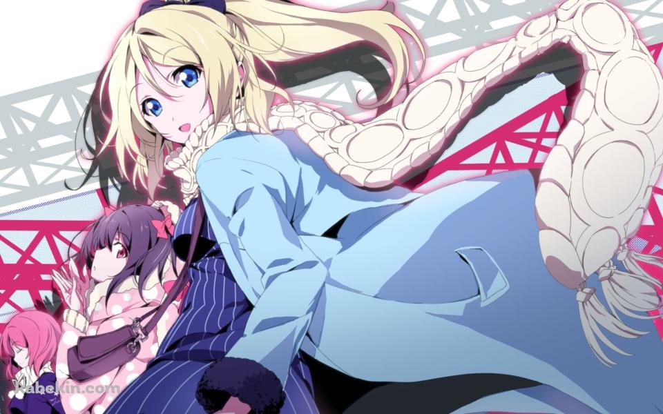 振り向く絢瀬絵里、矢澤にこ / 目をつぶる西木野真姫 / ラブライブ!の壁紙(960px x 600px) 高画質 PC・デスクトップ用