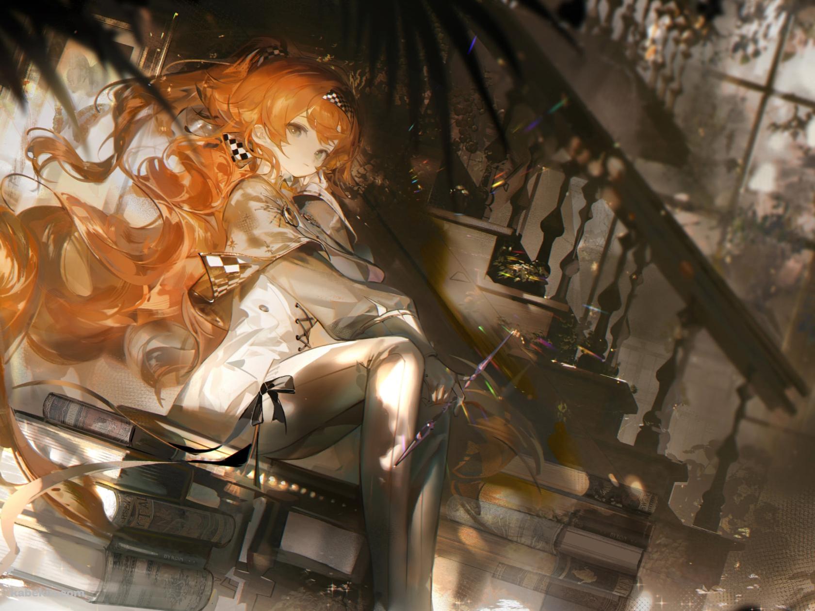 椅子に座りこちらを見つめるソネット / リバース:1999の壁紙(1680px x 1260px) 高画質 PC・デスクトップ用