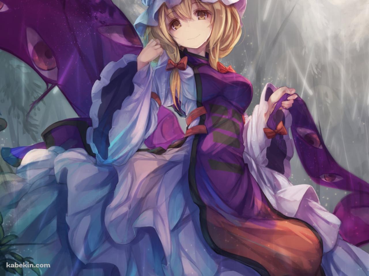 紫の服を着た八雲紫 / 東方の壁紙(1280px x 960px) 高画質 PC・デスクトップ用