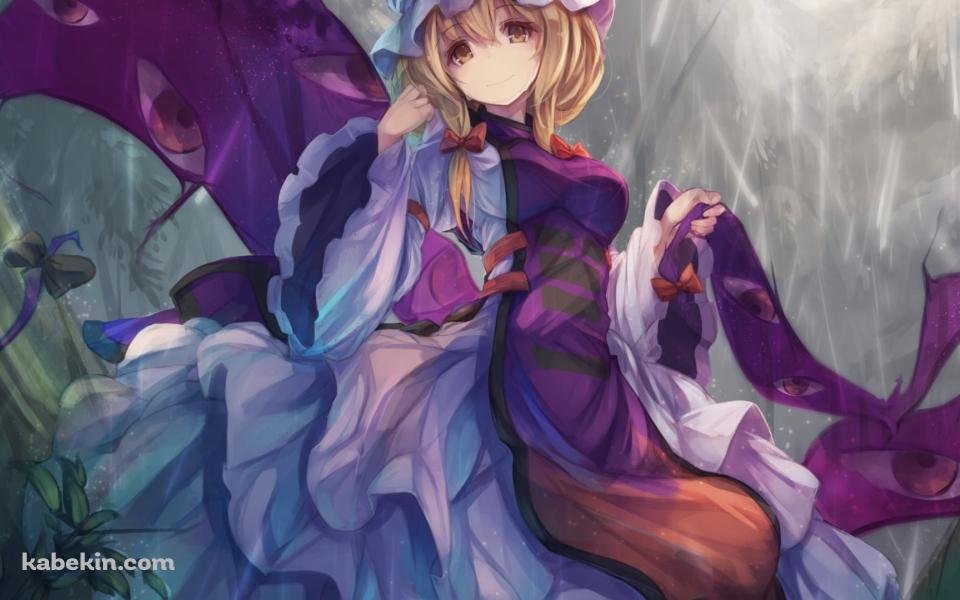 紫の服を着た八雲紫 / 東方の壁紙(960px x 600px) 高画質 PC・デスクトップ用