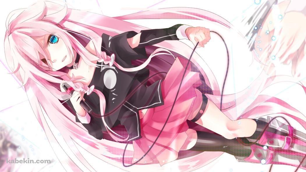マイクを持つイア / 斜め / ピンクのロングヘア― / ボカロの壁紙(1051px x 591px) 高画質 PC・デスクトップ用