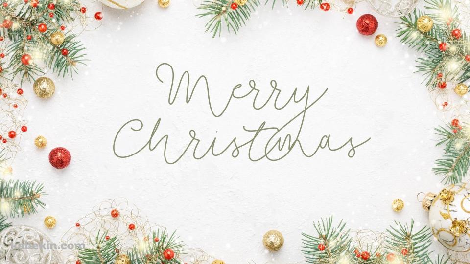 White Merry Christmas / 白いメリークリスマスの壁紙(960px x 540px) 高画質 PC・デスクトップ用