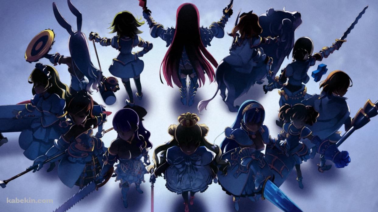 円状に立ち並ぶ姫 / 英雄戦姫の壁紙(1242px x 698px) 高画質 PC・デスクトップ用