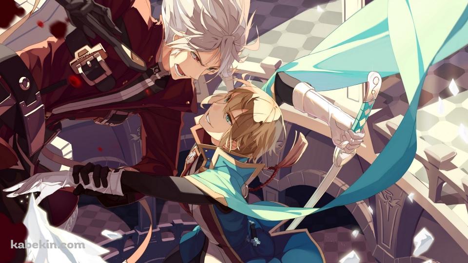ジン=キサラギ VS ラグナ=ザ=ブラッドエッジ / ブレイブルーの壁紙(960px x 540px) 高画質 PC・デスクトップ用