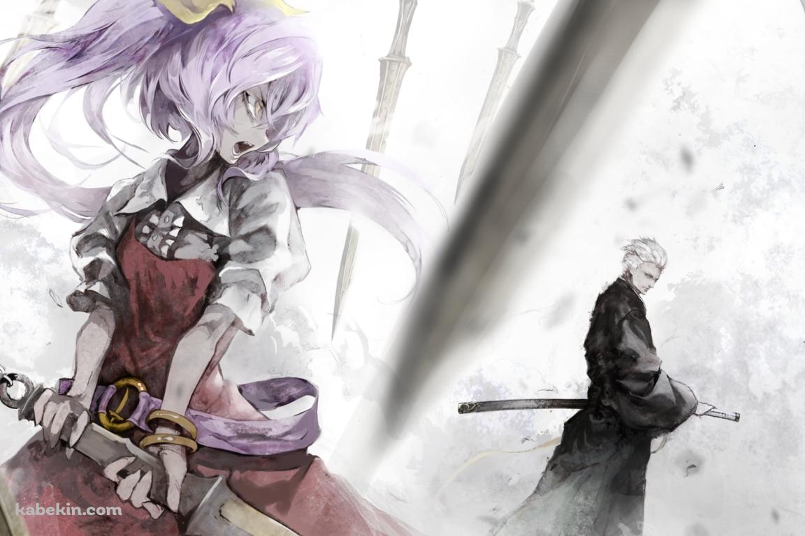バージル VS 綿月依姫 / デビル メイ クライ / 東方の壁紙(1152px x 768px) 高画質 PC・デスクトップ用