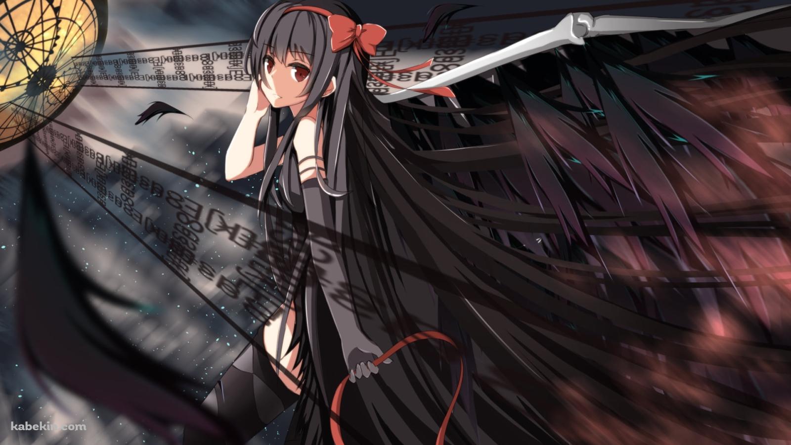 髪に手をあてる悪魔ほむら / 魔法少女まどか☆マギカの壁紙(1600px x 900px) 高画質 PC・デスクトップ用