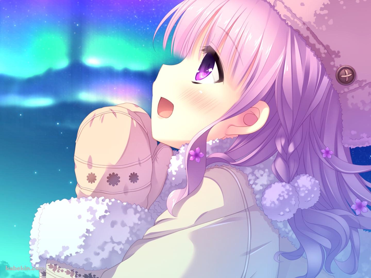 オーロラを眺める世永 青葉 / 妹のおかげでモテすぎてヤバい。の壁紙(1440px x 1080px) 高画質 PC・デスクトップ用