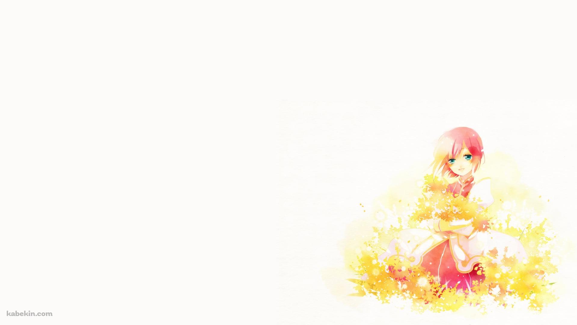 黄色い花とエステリーゼ・シデス・ヒュラッセイン / テイルズオブヴェスペリアの壁紙(1920px x 1080px) 高画質 PC・デスクトップ用