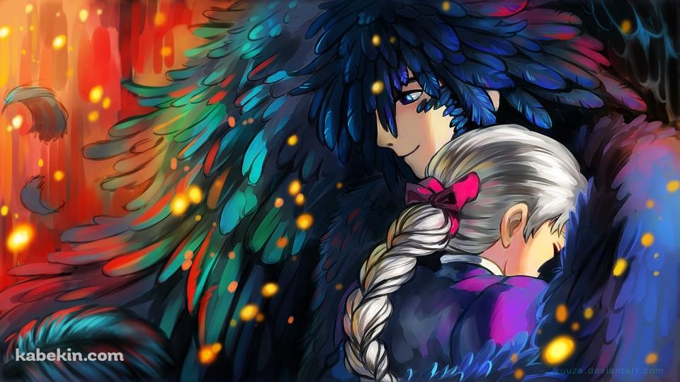 ソフィー・ハッタ―を抱きしめるハウル / ハウルの動く城の壁紙(960px x 540px) 高画質 PC・デスクトップ用