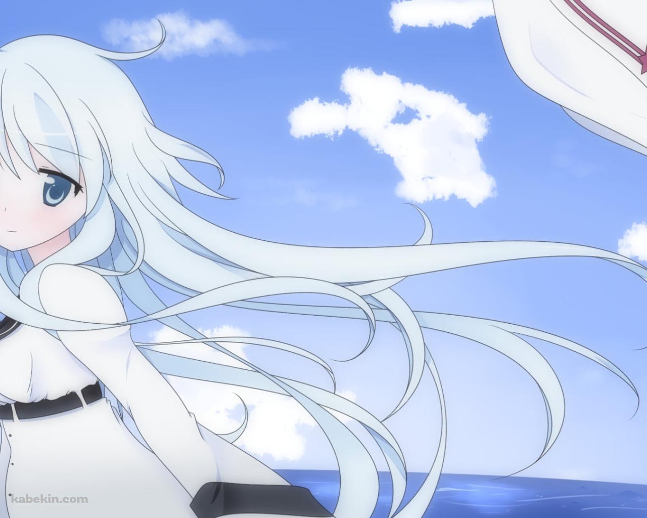 海と青空と響 / 艦隊これくしょんの壁紙(1280px x 1024px) 高画質 PC・デスクトップ用