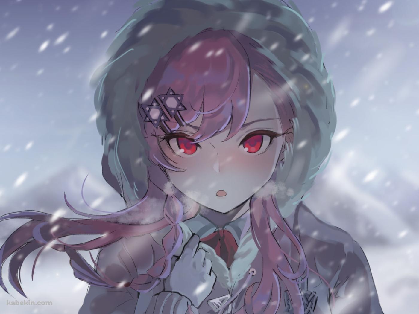 防寒具を着た可愛いネゲヴ / ドールズフロントラインの壁紙(1400px x 1050px) 高画質 PC・デスクトップ用