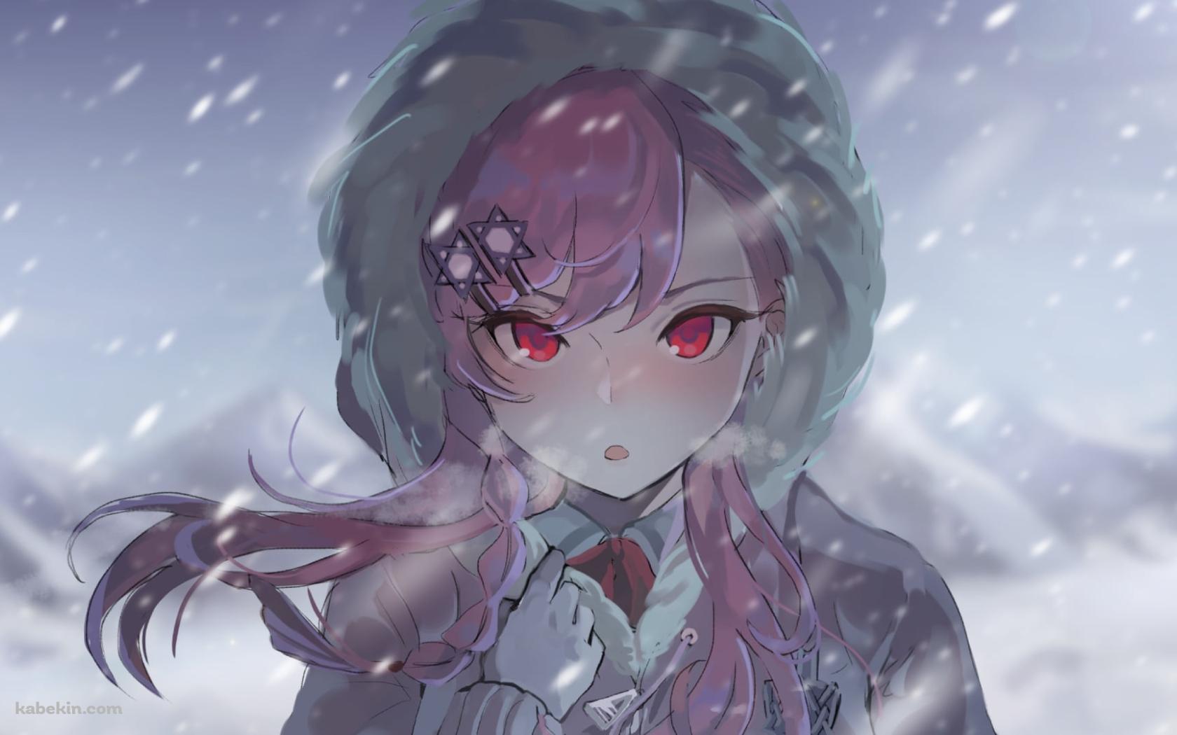 防寒具を着た可愛いネゲヴ / ドールズフロントラインの壁紙(1680px x 1050px) 高画質 PC・デスクトップ用