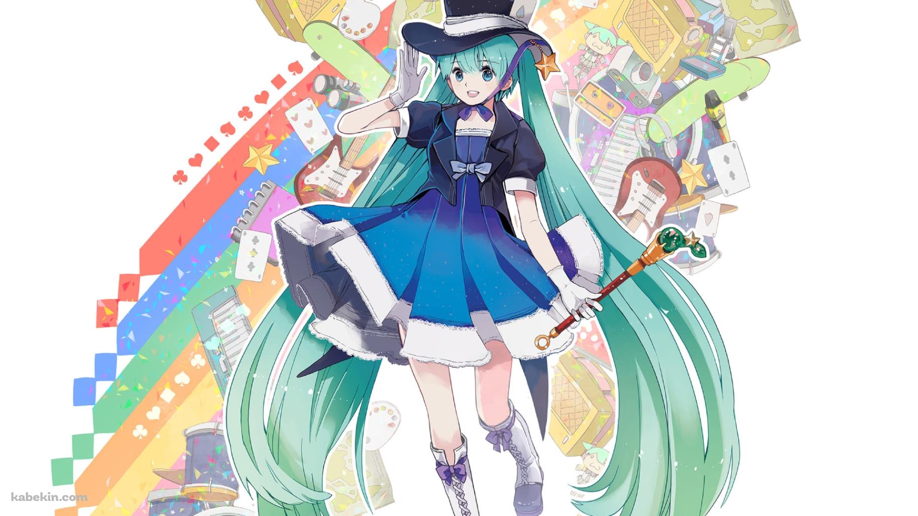ポップな楽器と初音ミク / マジカルミライ / ボーカロイドの壁紙(1829px x 1029px) 高画質 PC・デスクトップ用