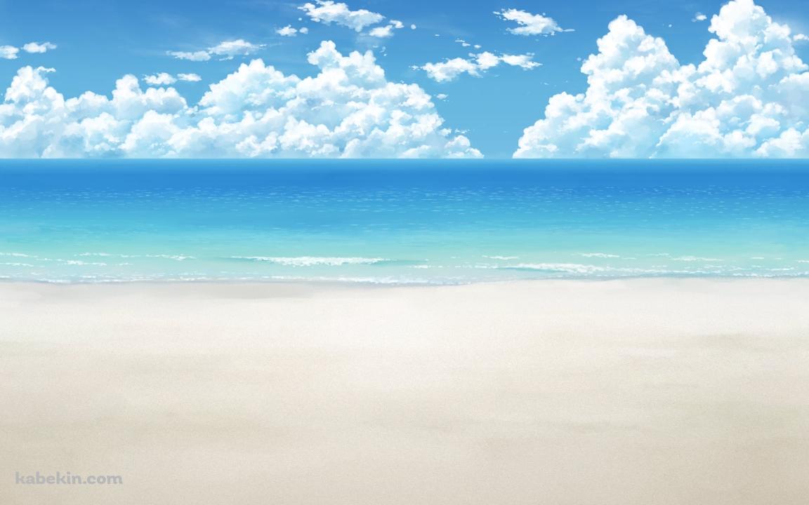 静かな海 / 青空 / 真夏 / 砂浜 / 水平線の壁紙(1152px x 720px) 高画質 PC・デスクトップ用