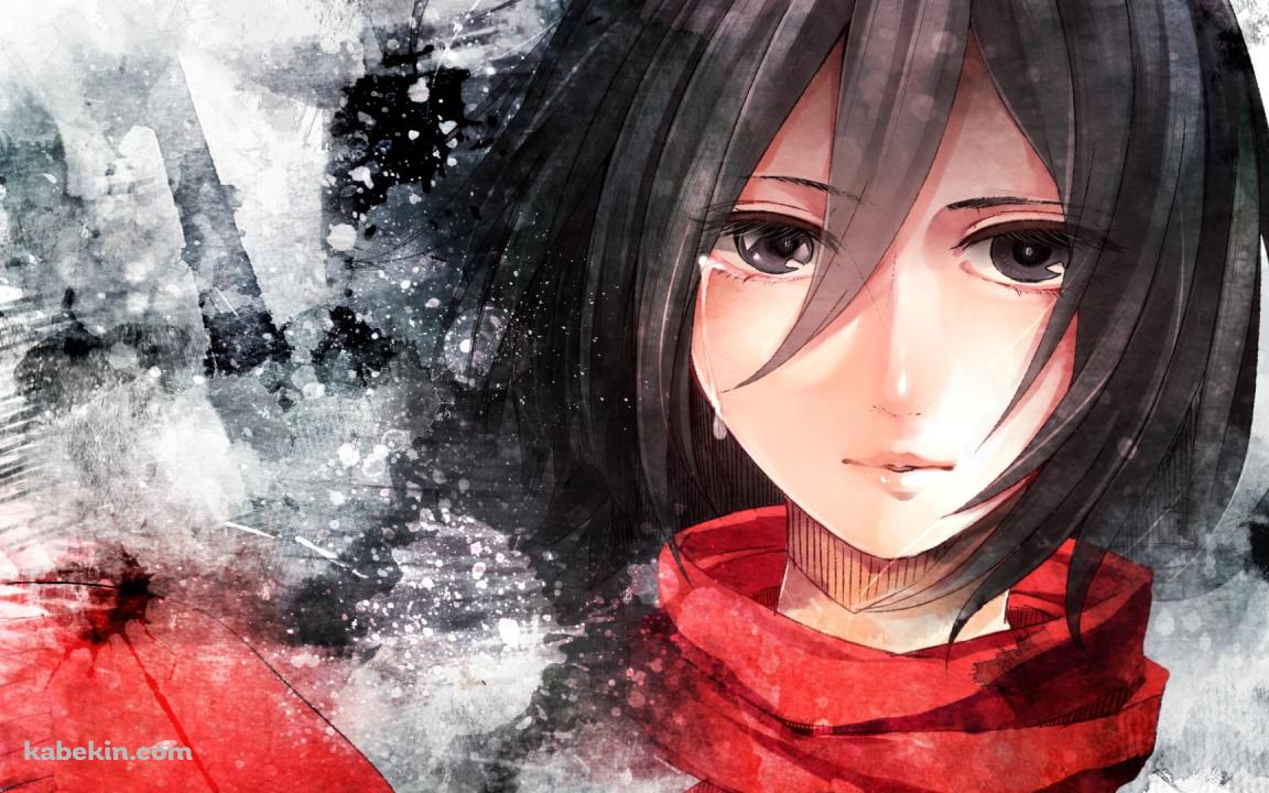 涙するミカサ・アッカーマン / 進撃の巨人の壁紙(1152px x 720px) 高画質 PC・デスクトップ用