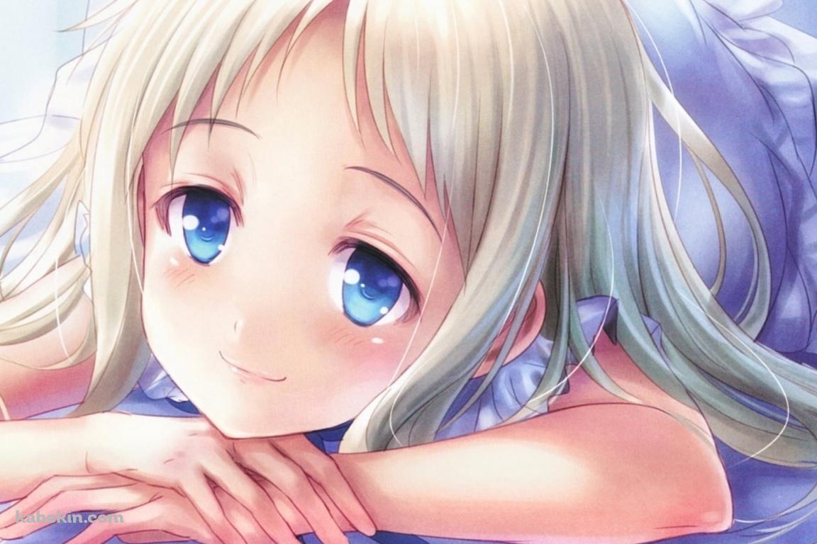 うつ伏せでこちらを見つめる本間芽衣子 / あの日見た花の名前を僕達はまだ知らない。 あの花の壁紙(1152px x 768px) 高画質 PC・デスクトップ用