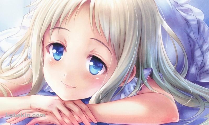 うつ伏せでこちらを見つめる本間芽衣子 / あの日見た花の名前を僕達はまだ知らない。 あの花の壁紙(800px x 480px) 高画質 PC・デスクトップ用