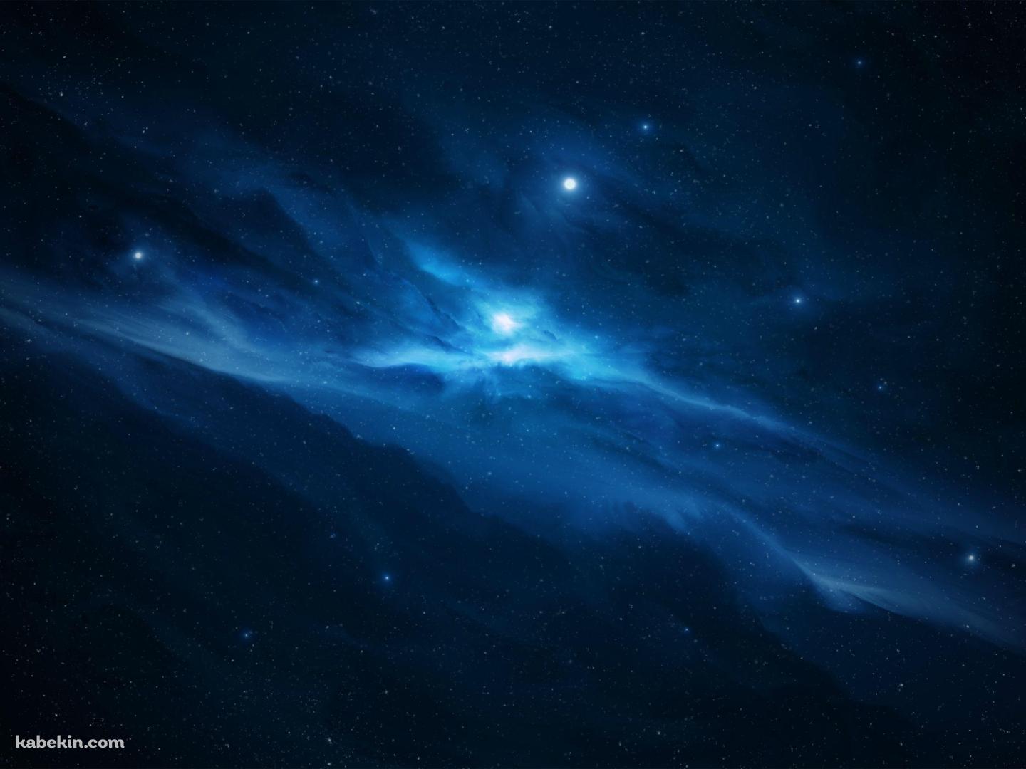 綺麗な水色の広大な宇宙 / ミルキーウェイの壁紙(1440px x 1080px) 高画質 PC・デスクトップ用