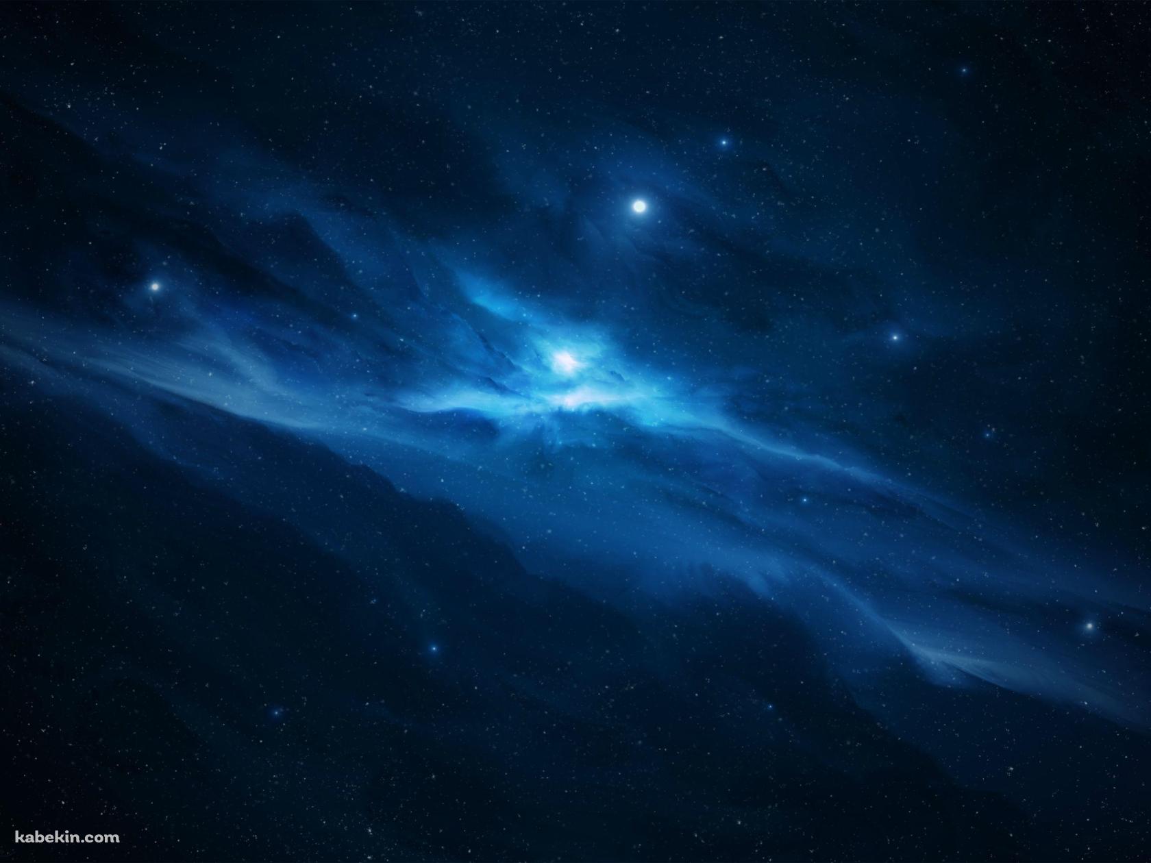 綺麗な水色の広大な宇宙 / ミルキーウェイの壁紙(1680px x 1260px) 高画質 PC・デスクトップ用