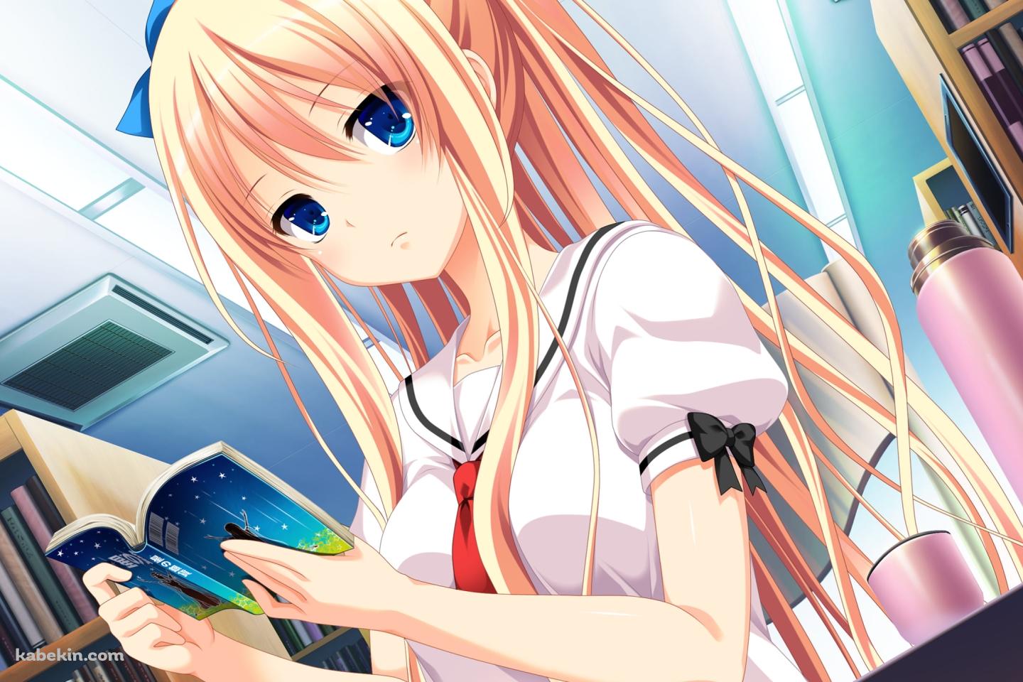 本を読む九條 美月(くじょう みつき) / 幻創のイデアの壁紙(1440px x 960px) 高画質 PC・デスクトップ用