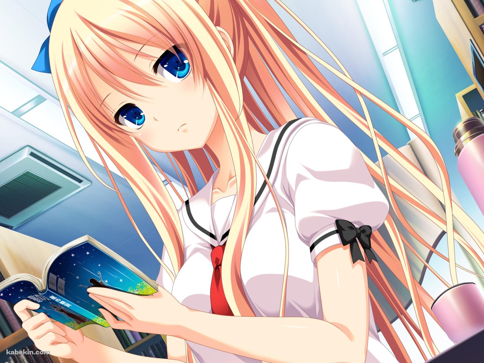 本を読む九條 美月(くじょう みつき) / 幻創のイデアの壁紙(1680px x 1260px) 高画質 PC・デスクトップ用