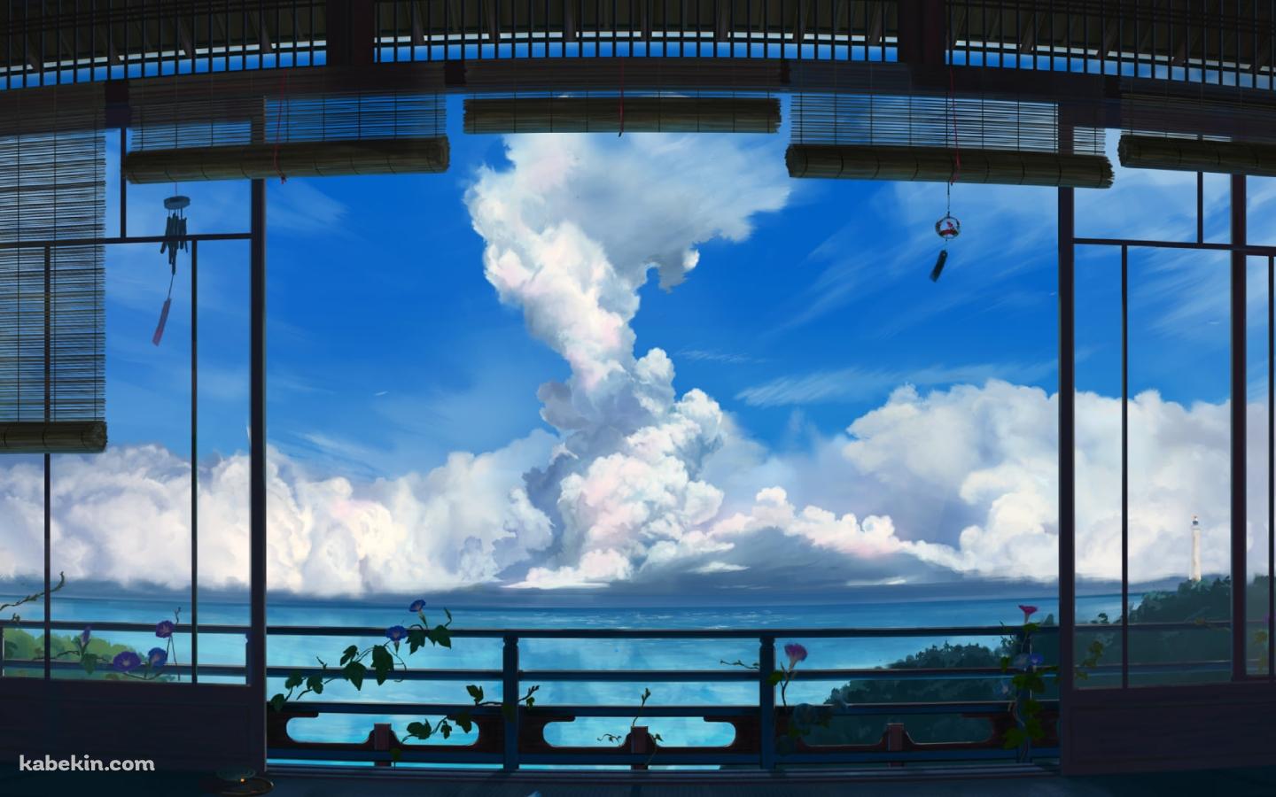 空と海が臨める部屋 / 風鈴の壁紙(1440px x 900px) 高画質 PC・デスクトップ用
