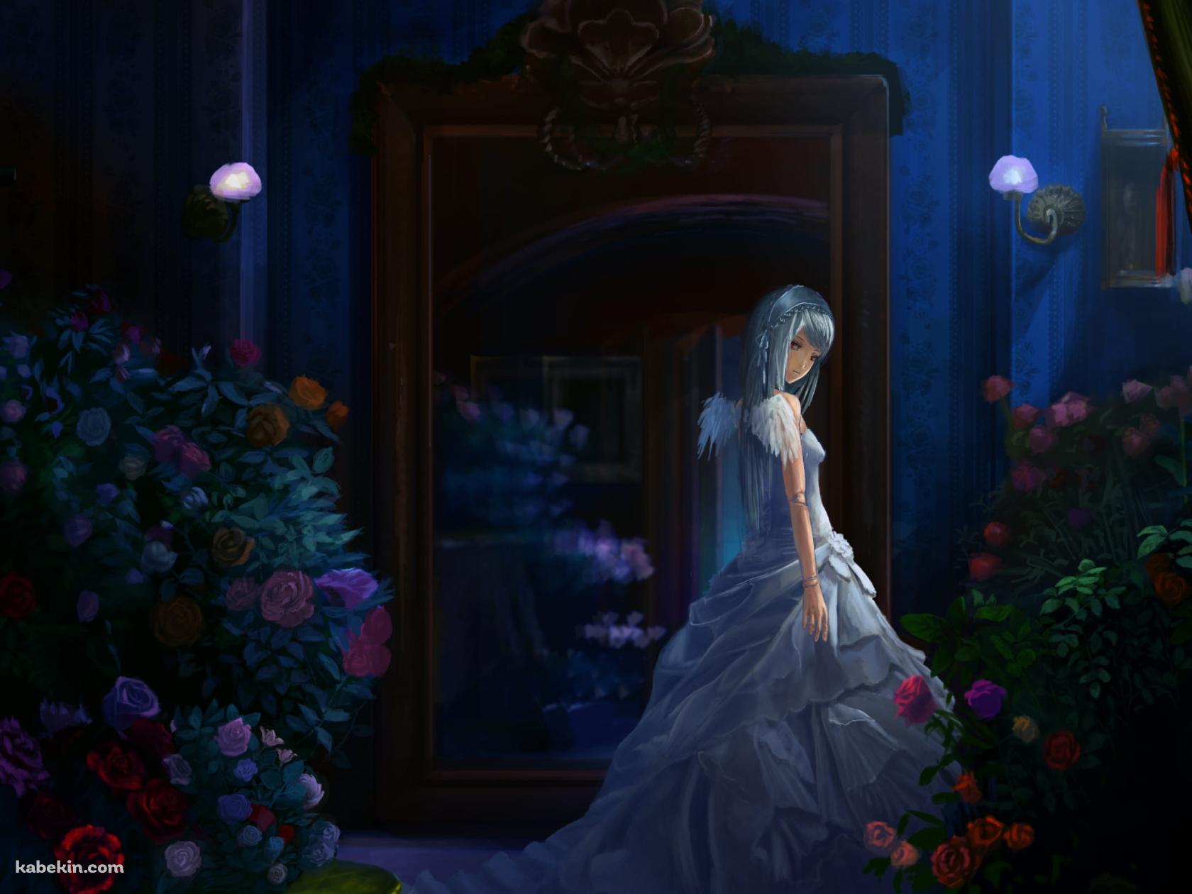 カラフルな薔薇とドレスを着た水銀燈 / ローゼンメイデンの壁紙(1680px x 1260px) 高画質 PC・デスクトップ用