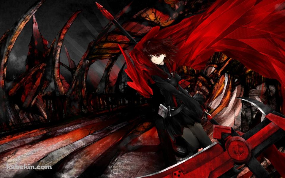 暗い世界で鎌を振るうルビーローズ / RWBYの壁紙(960px x 600px) 高画質 PC・デスクトップ用