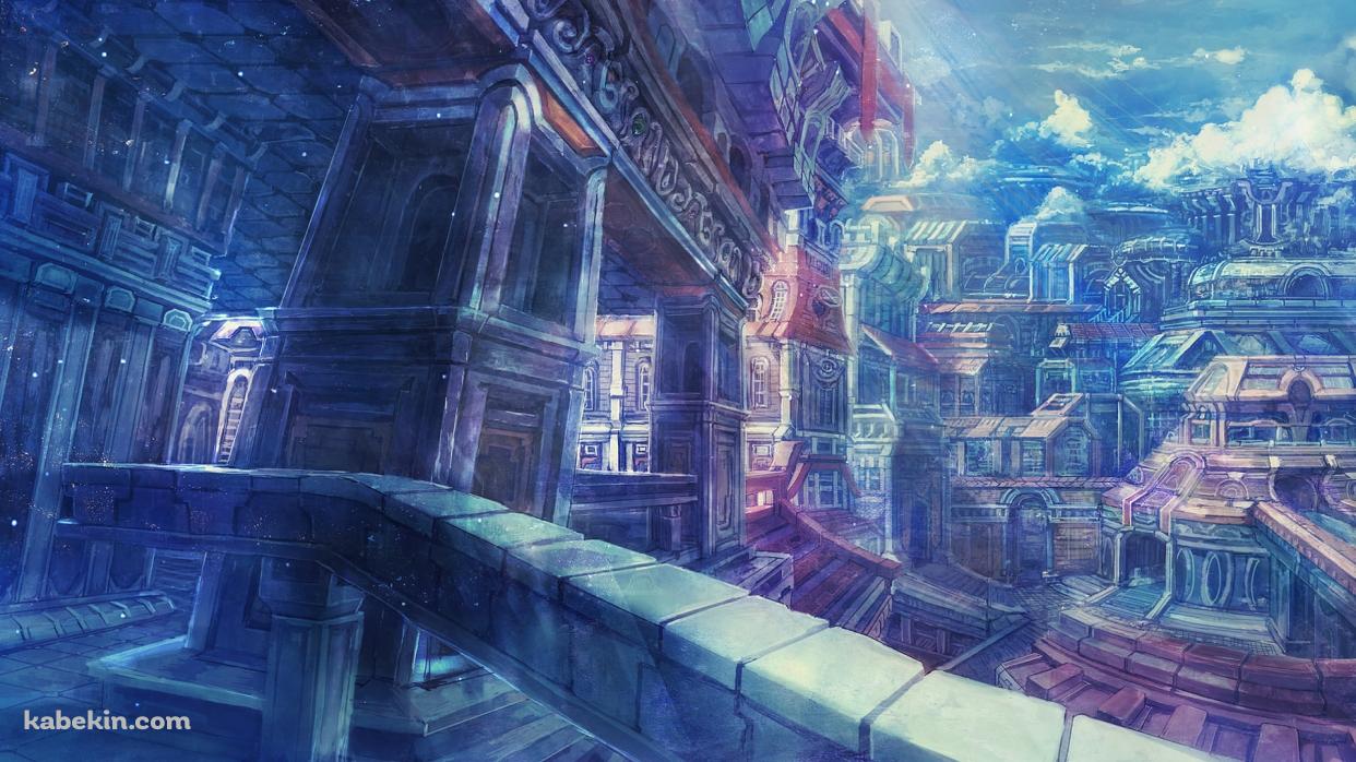 カラフルな入り組んだ街並みの壁紙(1242px x 698px) 高画質 PC・デスクトップ用