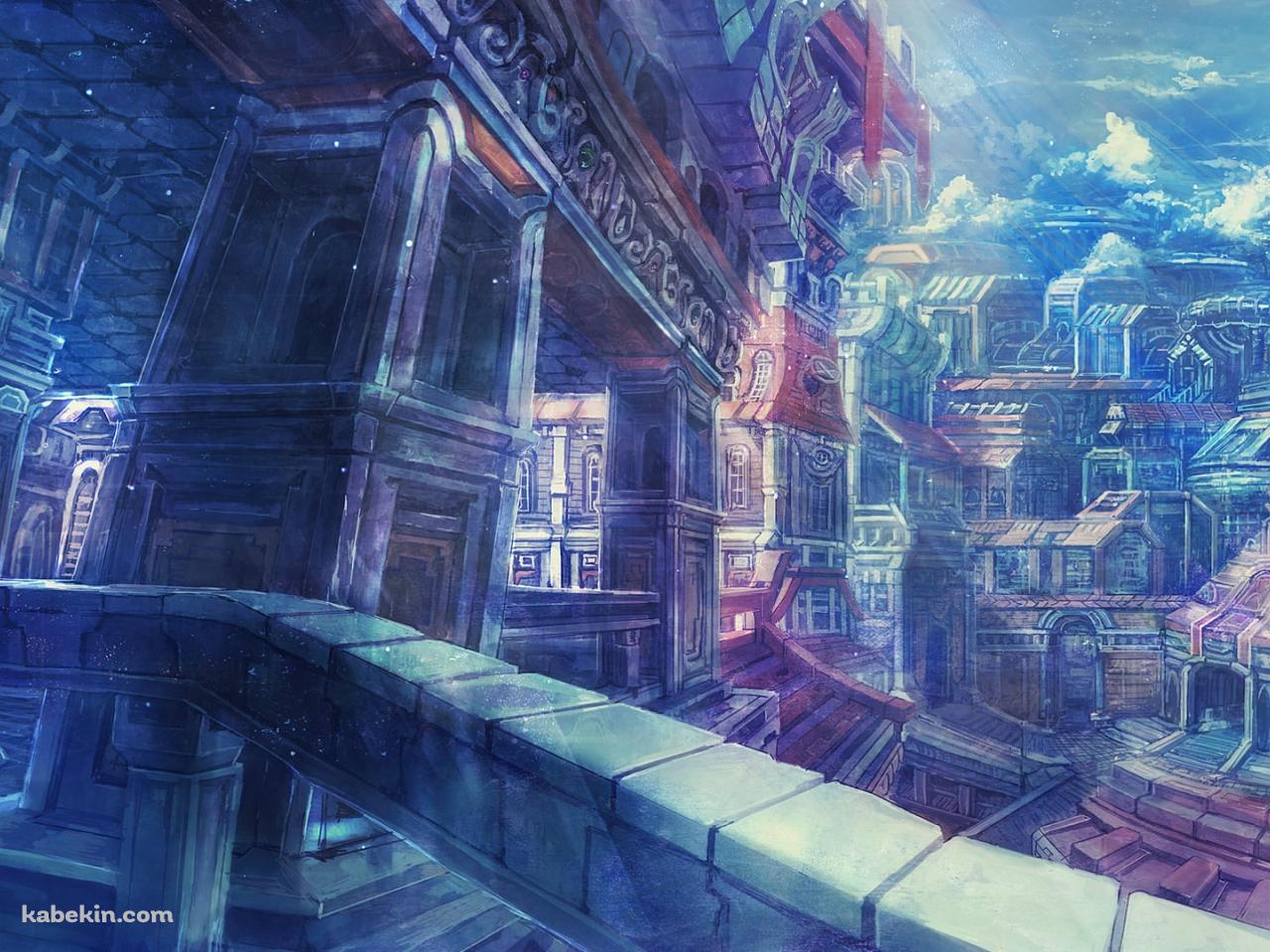 カラフルな入り組んだ街並みの壁紙(1280px x 960px) 高画質 PC・デスクトップ用